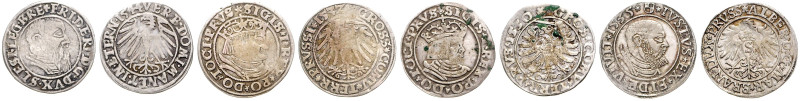 POLAND
COINS, MEDALS&nbsp;
Lot 4 coins - Groschen 1530, 1532, 1535, 1544, 7,48...