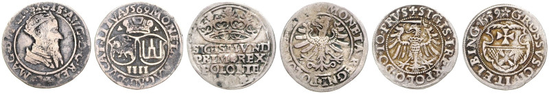 POLAND
COINS, MEDALS&nbsp;
Lot 3 coins - 1 Groschen w. d. and 1539, 4 Groschen...