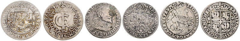 POLAND
COINS, MEDALS&nbsp;
Lot 3 coins - 3 Ort 1623, 6 Groschen 1596, 30 Grosc...