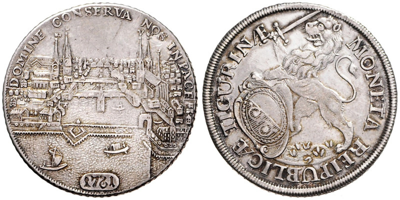 SWITZERLAND 
 ZÜRICH
COINS, MEDALS&nbsp;
1 Thaler, 1761, 27,91g, Dav 1791, Da...