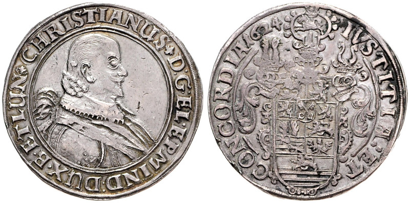 DUCHY OF BRUNSWICK 
 LÜNEBURG
CHRISTIAN LUDWIG (1599 - 1635)&nbsp;
1 Thaler, ...