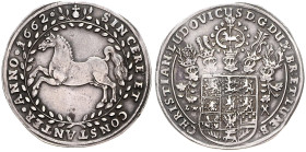 DUCHY OF BRUNSWICK 
 LÜNEBURG
CHRISTIAN LUDWIG (1641 - 1665)&nbsp;
1 Thaler, 1662, 28,88g, Dav 6521, Dav 6521&nbsp;

VF | VF


CHRISTIAN LUDWI...