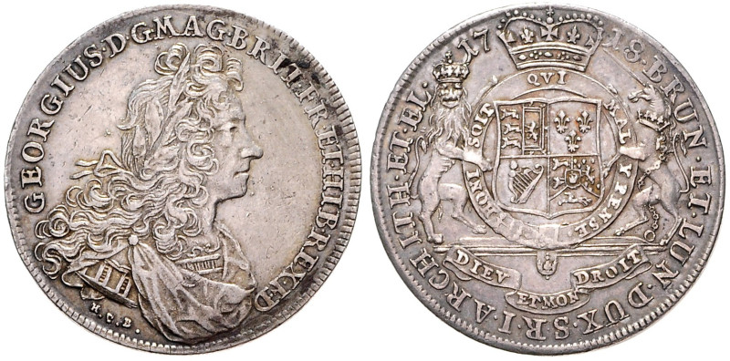 BRAUENSCHWEIG 
 LÜNEBURG
GEORG I (1714 - 1727)&nbsp;
1 Thaler, 1718, 28,97g, ...