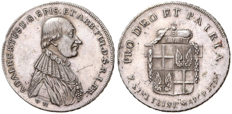 FULDA
ALBERT VON HARSTALL (1788 - 1802)&nbsp;
1 Thaler, 1796, 27,94g, Dav 2264...
