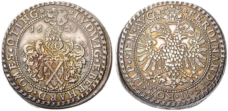 OETTINGEN
LOUIS EBERHARD OF OETTINGEN (1622 - 1634)&nbsp;
1 Thaler, 1623, 28,8...