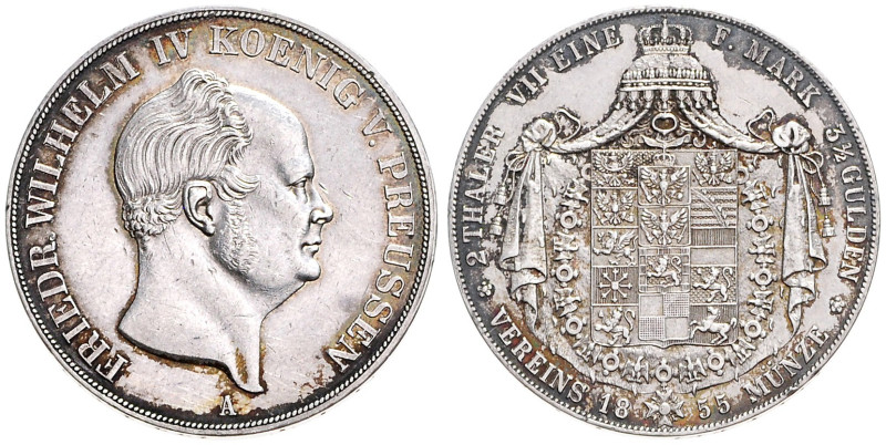 PURSSIA
COINS, MEDALS&nbsp;
2 Thaler, 1855, A, 37,07g, Thun 259, A. Thun 259&n...