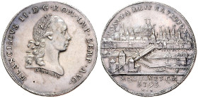 REGENSBURG
COINS, MEDALS&nbsp;
1 Thaler, 1793, 27,96g, Dav 2633, Dav 2633&nbsp;

EF | EF , drobná hranka, prasklý střížek | small defect on the ed...