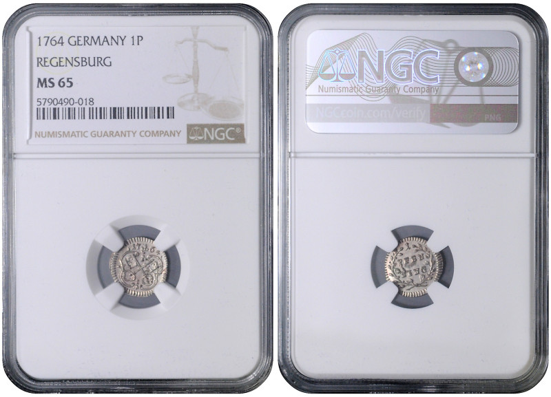 REGENSBURG
COINS, MEDALS&nbsp;
1 Pfennig, 1764, KM 349, KM 349&nbsp;

UNC | ...