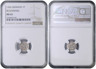 REGENSBURG
COINS, MEDALS&nbsp;
1 Pfennig, 1764, KM 349, KM 349&nbsp;

UNC | UNC , NGC MS 65


MINCE, MEDAILE&nbsp;
1 Pfennig, 1764, KM 349, KM...