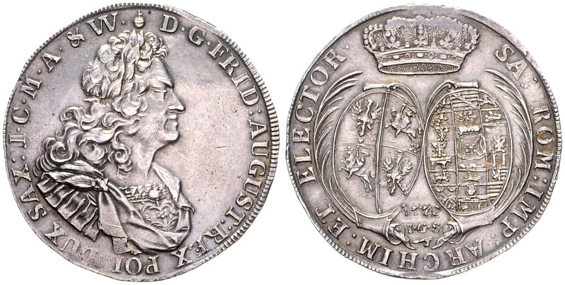 SAXONY
AUGUSTUS II (1694 - 1733)&nbsp;
1 Thaler, 1720?, 29,2g, Dav 2653, Dav 2...