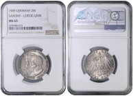 SAXONY
COINS, MEDALS&nbsp;
2 Mark - 500th Anniversary of the University Leipzig, 1909, Jäg 138, Jäg 138&nbsp;

UNC | UNC , NGC MS 65


MINCE, M...