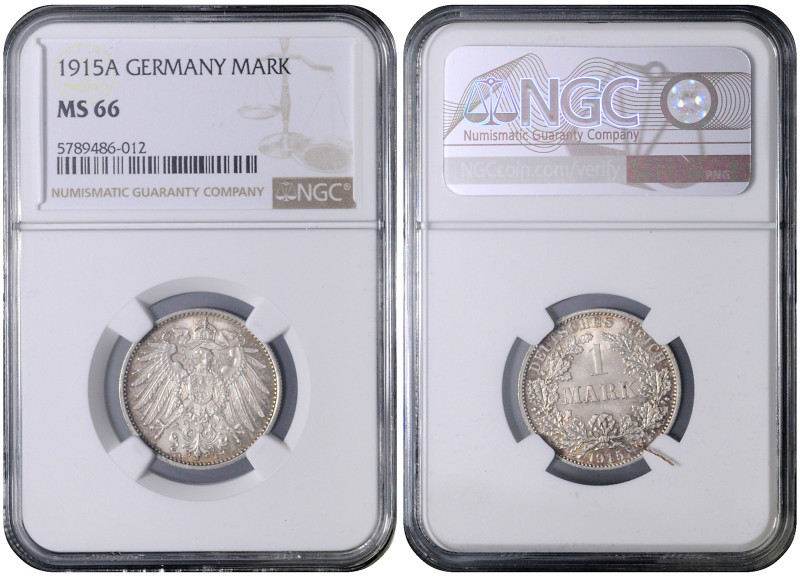 GERMAN EMPIRE
COINS, MEDALS&nbsp;
1 Mark, 1915, A, Jäg 17, A. Jäg 17&nbsp;

...