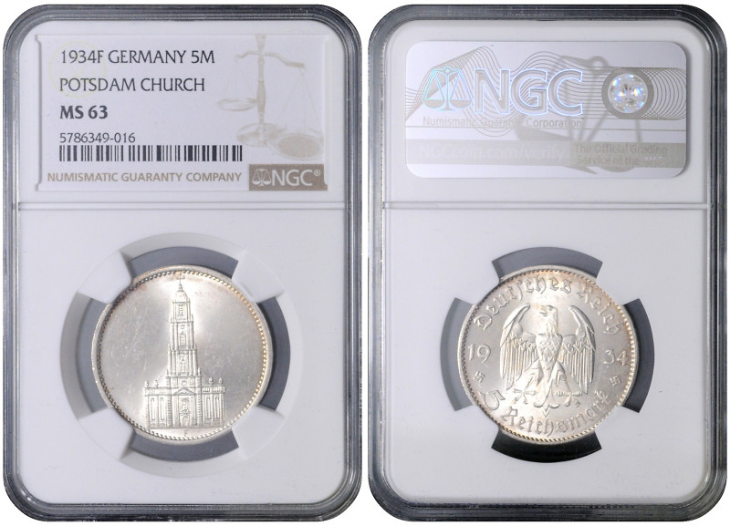 GERMAN REICH
COINS, MEDALS&nbsp;
5 Mark To commemorate the Anniversary of the ...