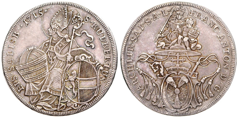 FRANZ ANTON PRINCE VON HARRACH (1709 - 1727)&nbsp;
1 Thaler, 1715, 29,27g, Dav ...