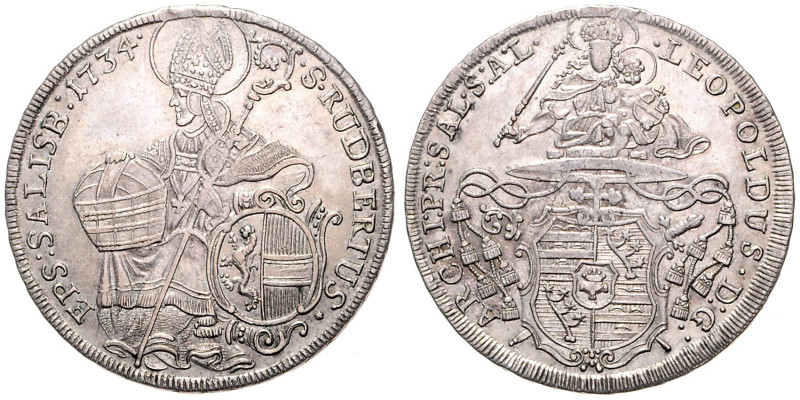 LEOPOLD ANTON (1727 - 1744)&nbsp;
1 Thaler, 1734, 29,19g, Zöt 2587 , Zöt 2587 &...