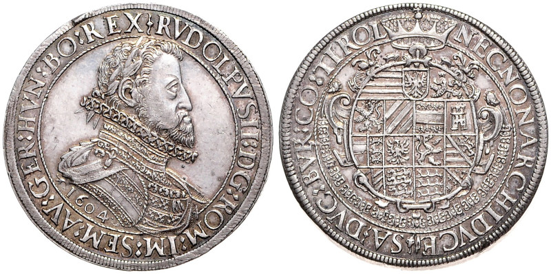 RUDOLF II (1576 - 1612)&nbsp;
2 Thaler, 1604, Hall, 57,61g, Dav 3004, Hall. Dav...