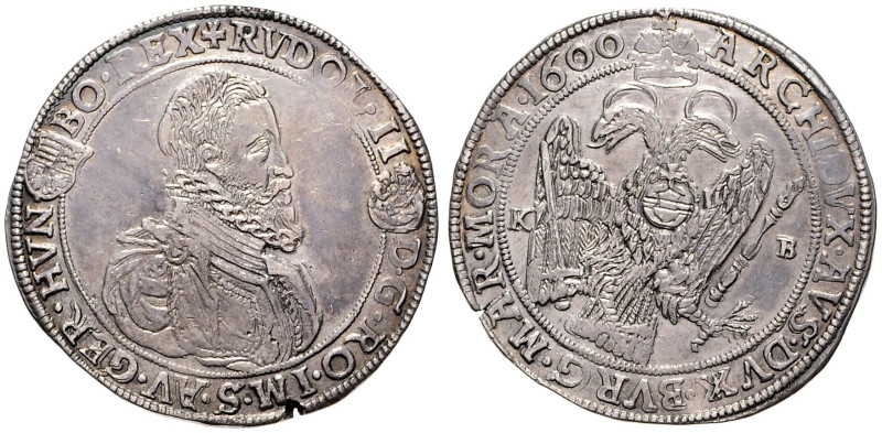 RUDOLF II (1576 - 1612)&nbsp;
1 Thaler, 1600, KB, 28,05g, Dav 8066, KB. Dav 806...