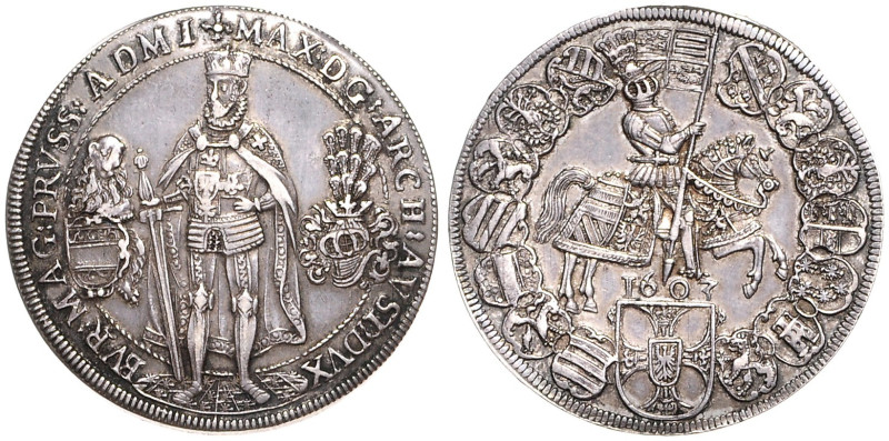 MAXIMILIAN III ARCHDUKE OF AUSTRIA (1612 - 1618)&nbsp;
1 Thaler, 1603, 28,71g, ...