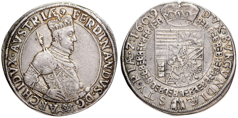 ARCHDUKE FERDINAND (1590 - 1619) later EMPEROR FERDINAND II&nbsp;
1 Thaler, 160...