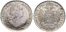 CHARLES VI (1711 - 1740)&nbsp;
1 Thaler, 1740, Praha, 28,54g, Her 398, Praha. Her 398&nbsp;

EF | EF


KAREL VI. (1711 - 1740)&nbsp;
1 Tolar, 1...