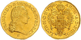 FRANCIS II / I (1792 - 1806 - 1835)&nbsp;
1 Ducat, 1798, E, 3,48g, Her 73, E. Her 73&nbsp;

EF | EF


FRANTIŠEK II. / I. (1792 - 1806 - 1835)&nb...