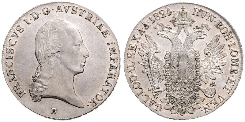 FRANCIS II / I (1792 - 1806 - 1835)&nbsp;
1 Thaler, 1824, B, 28,04g, Früh 176, ...