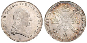FRANCIS II / I (1792 - 1806 - 1835)&nbsp;
1/4 Thaler, 1797, B, 7,4g, Her 526, B. Her 526&nbsp;

about UNC | about UNC , drobně justovaný | light ju...