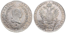 FRANCIS II / I (1792 - 1806 - 1835)&nbsp;
20 Kreuzer, 1822, A, 6,72g, Früh 337, A. Früh 337&nbsp;

UNC | UNC


FRANTIŠEK II. / I. (1792 - 1806 -...