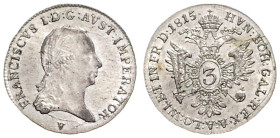 FRANCIS II / I (1792 - 1806 - 1835)&nbsp;
3 Kreuzer, 1815, V, 1,59g, Früh 463, V. Früh 463&nbsp;

about UNC | about UNC , prasklý střížek | cracked...