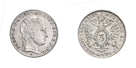 FERDINAND V / I (1835 - 1848)&nbsp;
3 Kreuzer, 1837, A, 1,67g, Früh 890, A. Früh 890&nbsp;

UNC | UNC


FERDINAND V. / I. (1835 - 1848)&nbsp;
3...