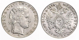 FERDINAND V / I (1835 - 1848)&nbsp;
3 Kreuzer, 1838, A, 1,75g, Früh 893, A. Früh 893&nbsp;

about UNC | about UNC


FERDINAND V. / I. (1835 - 18...