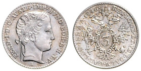 FERDINAND V / I (1835 - 1848)&nbsp;
3 Kreuzer, 1846, A, 1,71g, Früh 912, A. Früh 912&nbsp;

UNC | UNC


FERDINAND V. / I. (1835 - 1848)&nbsp;
3...