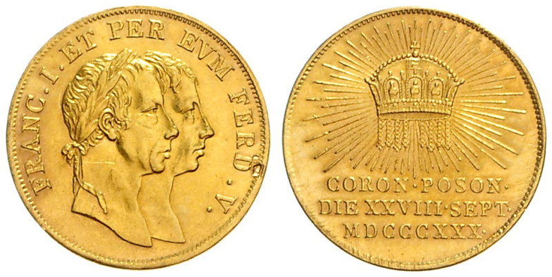 FERDINAND V / I (1835 - 1848)&nbsp;
Gold jeton (1 3/4 Ducat) To commemorate the...