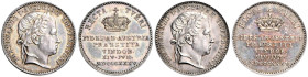 FERDINAND V / I (1835 - 1848)&nbsp;
Lot 2 silver jetons (small) To commemorate the Homage in Vienna on 14. 6. 1835, 1835, 6,56g, 18 mm, Ag, Nov C 4 b...