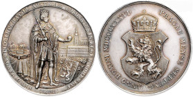 FERDINAND V / I (1835 - 1848)&nbsp;
Silver medal To commemorate the Coronation of Ferdinand V / I as Bohemian King in Prague on 7. 9. 1836, 1836, 17,...