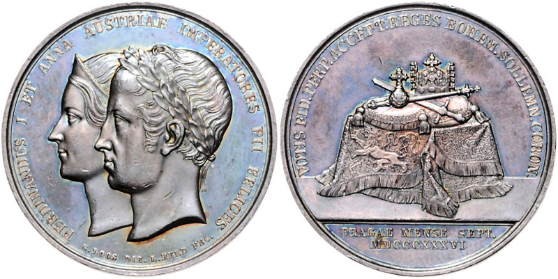 FERDINAND V / I (1835 - 1848)&nbsp;
Silver medal To commemorate the Coronation ...