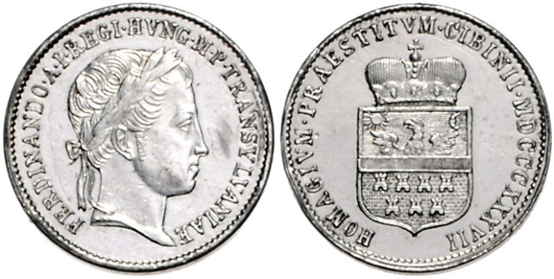 FERDINAND V / I (1835 - 1848)&nbsp;
Silver jeton (large) To commemorate the Hom...