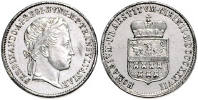 FERDINAND V / I (1835 - 1848)&nbsp;
Silver jeton (large) To commemorate the Homage in Transylvania (Sibiu), 1837, 5,45g, 20 mm, Ag, Nov E 2 b, 20 mm,...