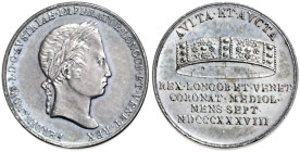 FERDINAND V / I (1835 - 1848)&nbsp;
Silver jeton (large) To commemorate the Coronation as The King of Lombardy-Venetia Kingdom in Milan 6. 9. 1938, 1...