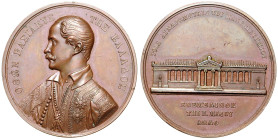 FERDINAND V / I (1835 - 1848)&nbsp;
AE medal University of Athens, contributors Medal, with the portrait of Otto Ist, King of Greece, 1839, 40,38g, 4...