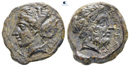 Sicily. Entella circa 420-404 BC. Trias Æ