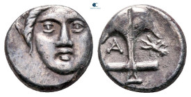 Thrace. Apollonia Pontica circa 375-335 BC. Diobol AR
