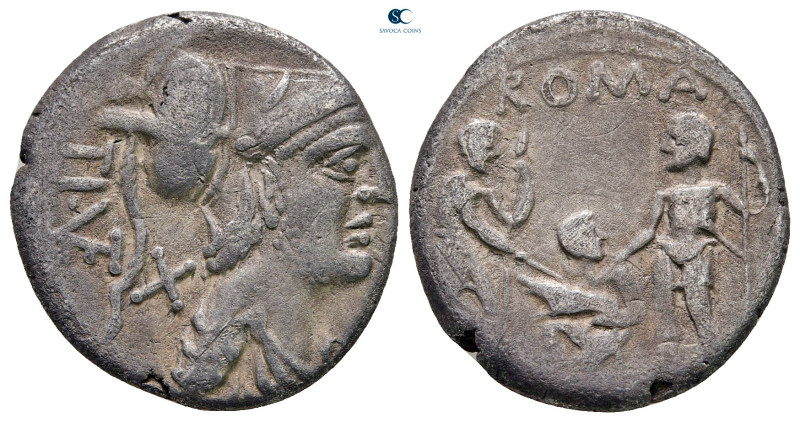 Ti. Veturius 137 BC. Rome
Denarius AR

19 mm, 3,66 g



very fine