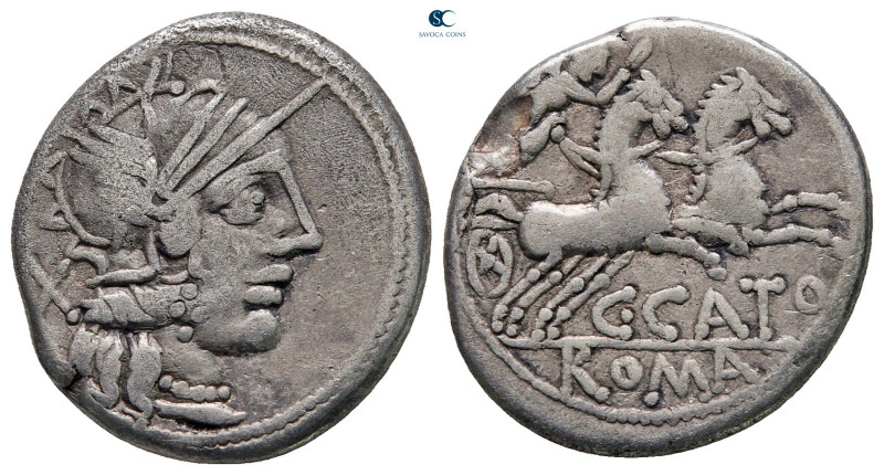 C. Porcius Cato 123 BC. Rome
Denarius AR

19 mm, 3,70 g



very fine