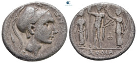 Cn. Blasio Cn.f 112-111 BC. Rome. Denarius AR