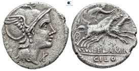 L. Flaminius Chilo 109-108 BC. Rome. Denarius AR