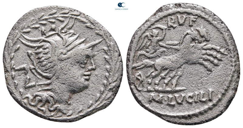 M. Lucilius Rufus 101 BC. Rome
Denarius AR

21 mm, 3,60 g



very fine