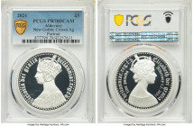 British Dependency. Elizabeth II 2-Piece Certified silver "New Gothic Crown" Proof Set 2021 PR70 Deep Cameo PCGS, Commonwealth mint, KM-Unl. Includes ...