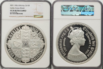 British Dependency. Elizabeth II silver Proof "Gothic Crown - Quartered Arms" 100 Pounds (1 Kilo) 2021 PR70 Ultra Cameo NGC, Commonwealth mint, KM-Unl...