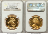 British Administration. Elizabeth II gold Proof "Napoleon Bonaparte" Crown (1 oz) 2015 PR70 Ultra Cameo NGC, Pobjoy mint, KM-Unl. Mintage: 500. High R...